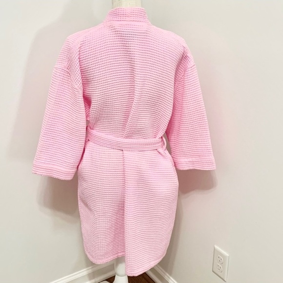 Terry Town Short Waffle Robe - Picture 3 of 7